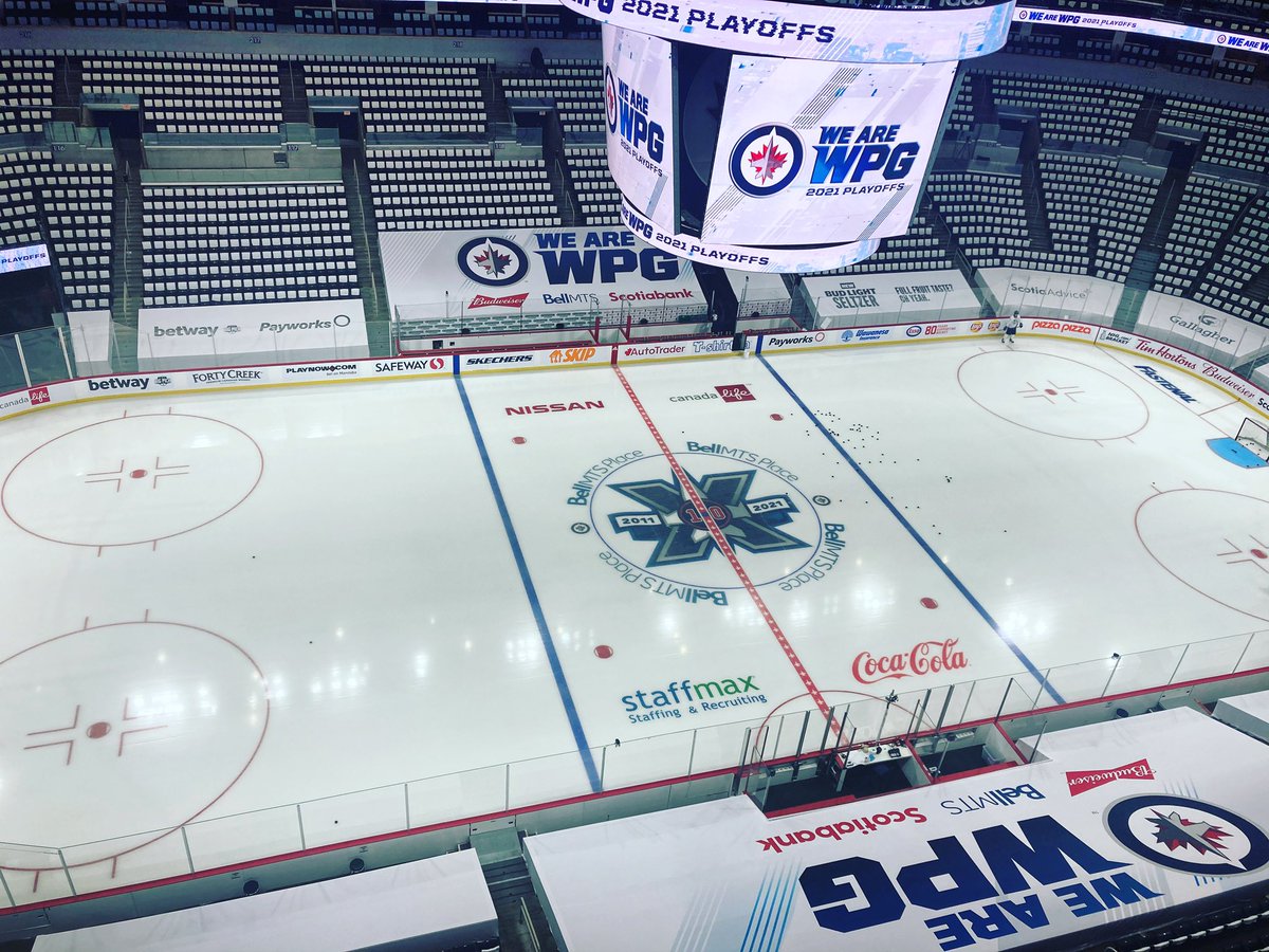 mikemcintyrewpg's tweet photo. Welcome to the global pandemic version of the #NHLJets/Winnipeg Whiteout. https://t.co/K5pVXjBqcm