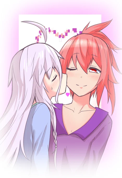 #キスの日 らしいので「10秒だけ目を瞑っておいてほしい」とイアさんに頼まれたけどちょっとズルしちゃうカルさん 
