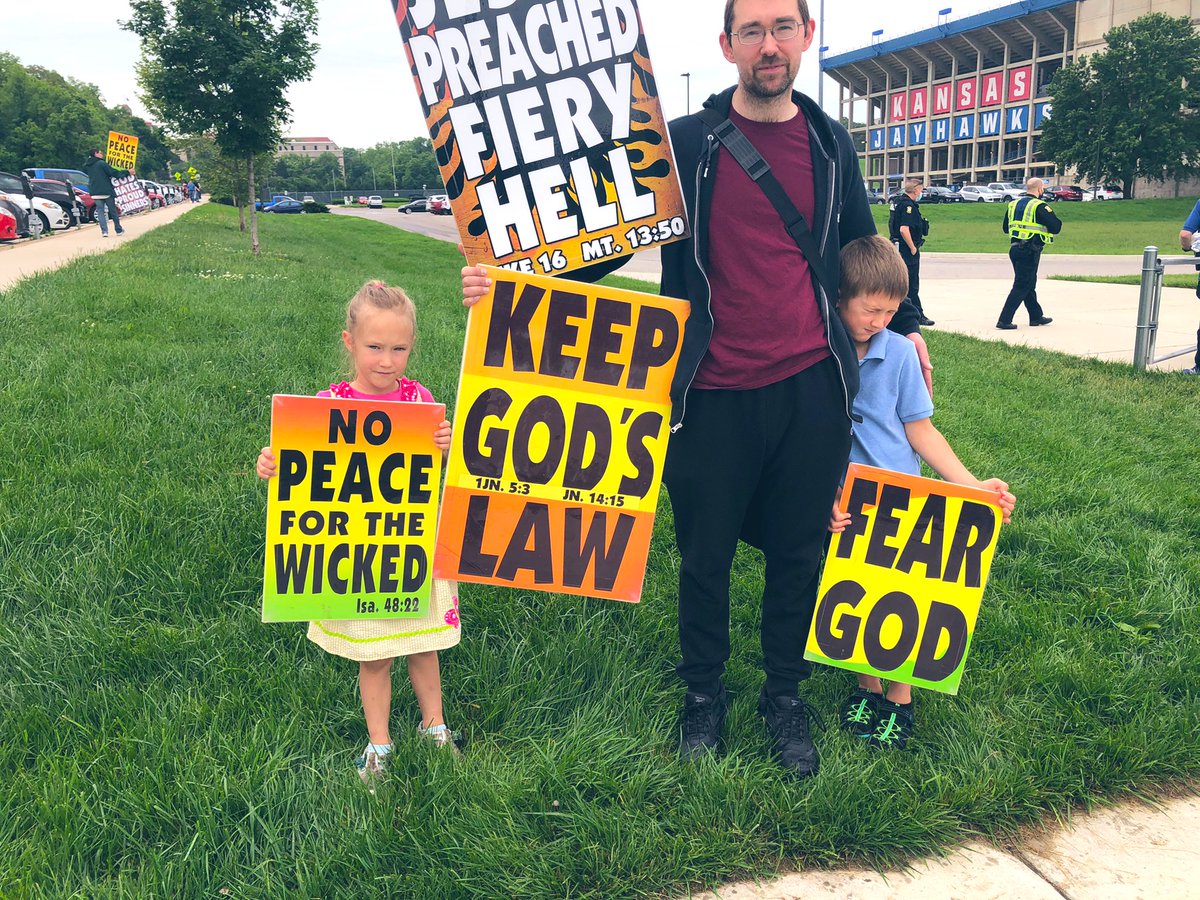 WBCElect's tweet photo. Hey #Graduation2021 @UnivOfKansas graduates?G’morning! If you’d been taught some Bible fundamentals, you might be facing the post-college world with a little hope and sobriety. Instead, you’re filled with anxiety and despair-stripped of hope! #YouCanStillRepent #MournForSin #Obey https://t.co/9qAb1IDDvk