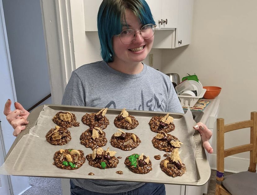 TurnIsabelle's tweet photo. a friend and i made these to celebrate the brood x emergence!
no bake cookies for the ground, cinnamon sticks for logs, chocolate covered brazil nuts with waffle cone for the cicadas, and cashews for their shells
@PurdueInsects #BugBowl30 https://t.co/6BY0mIScTJ