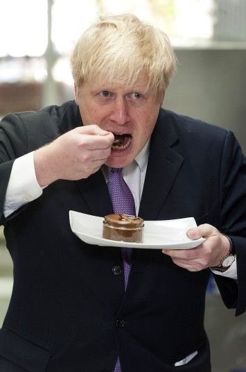 BrexitBuster's tweet photo. @ValryLeBourg Never knowingly underweight. Johnson grazes continually, like a cud-chewing bovine. Gutbucket. #GreedyTory https://t.co/gi3RE14UXU