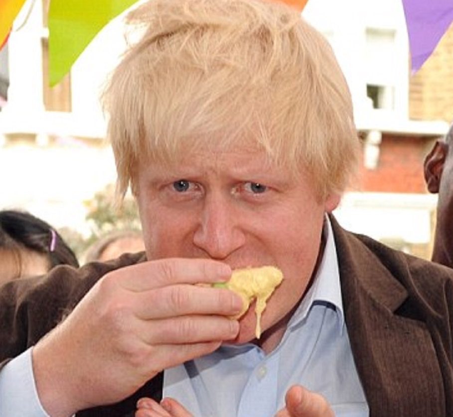 BrexitBuster's tweet photo. @ValryLeBourg Never knowingly underweight. Johnson grazes continually, like a cud-chewing bovine. Gutbucket. #GreedyTory https://t.co/gi3RE14UXU