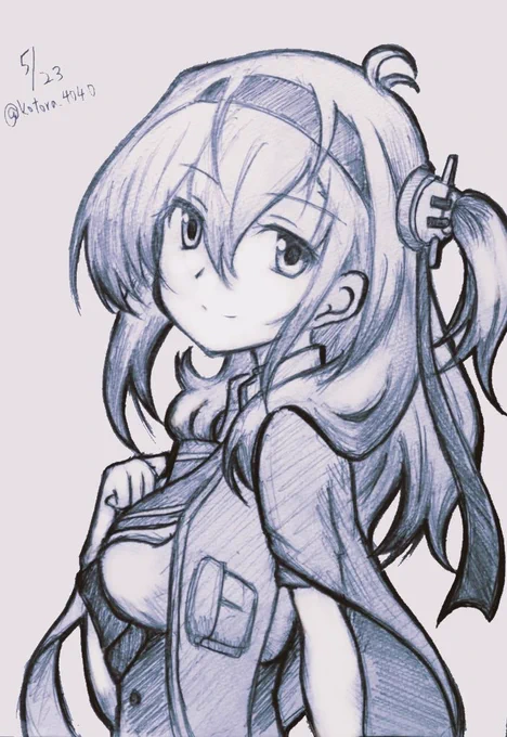 お涼-SAN
#艦これ版深夜の真剣お絵描き60分一本勝負
#艦これ版真剣お絵描き60分一本勝負_20210523 
