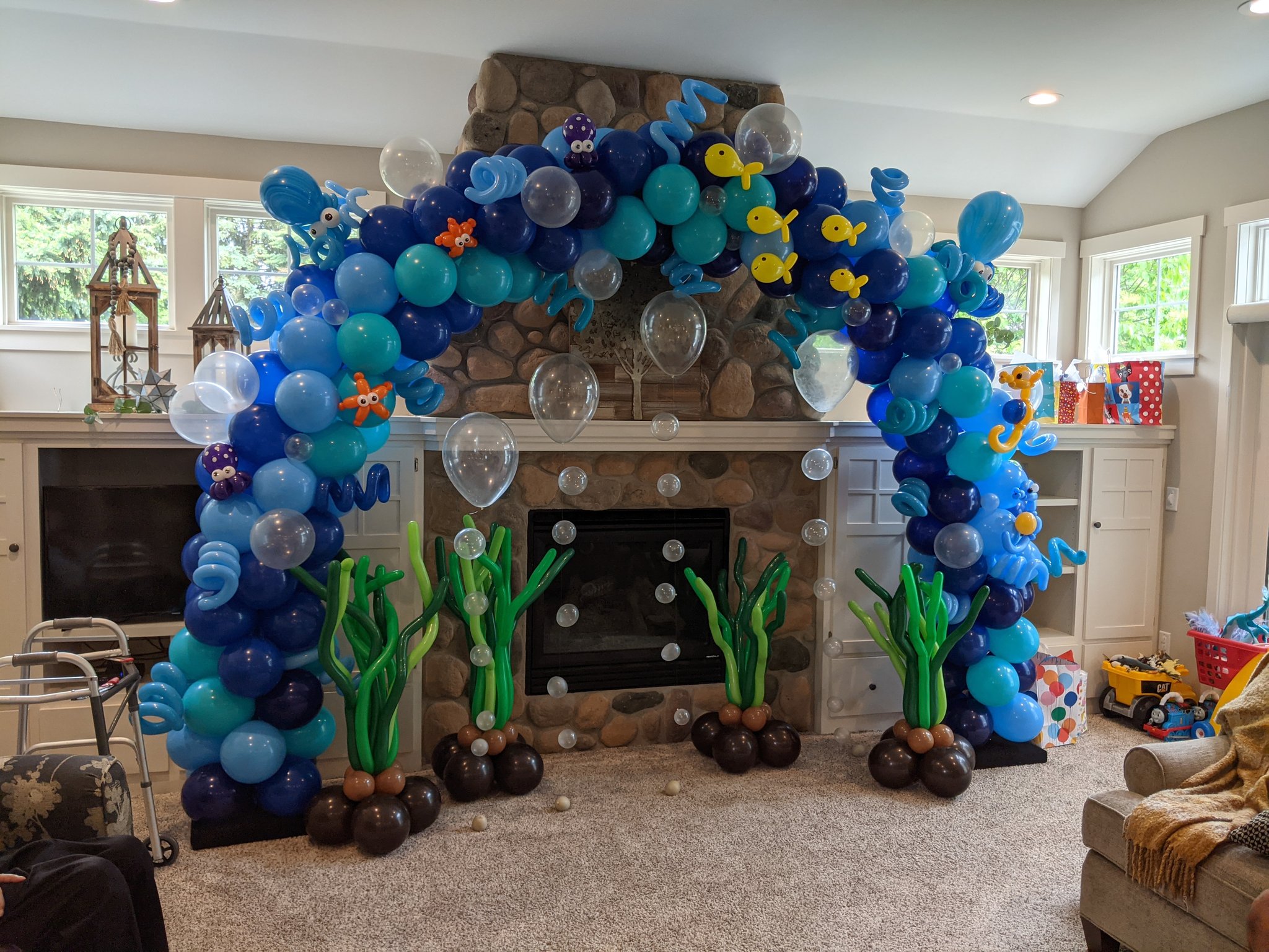 Zach Zenner on X: Here are some pictures of the fun balloon arch for  Boden's birthday party yesterday!  / X
