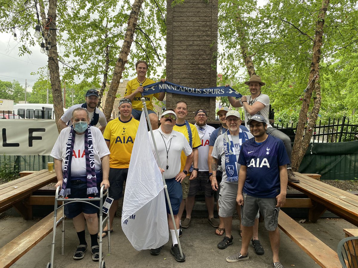 MNSpurs's tweet photo. #TedLasso has made an appearance at @MNSpurs Rumor has it there will be a ‘BIG’ announcement at Hotspur Way after the match today. @SpursOfficial @NBCSportsSoccer #MyPLMorning @jasonsudeikis @tomcarothers https://t.co/YuvlQLvXa5