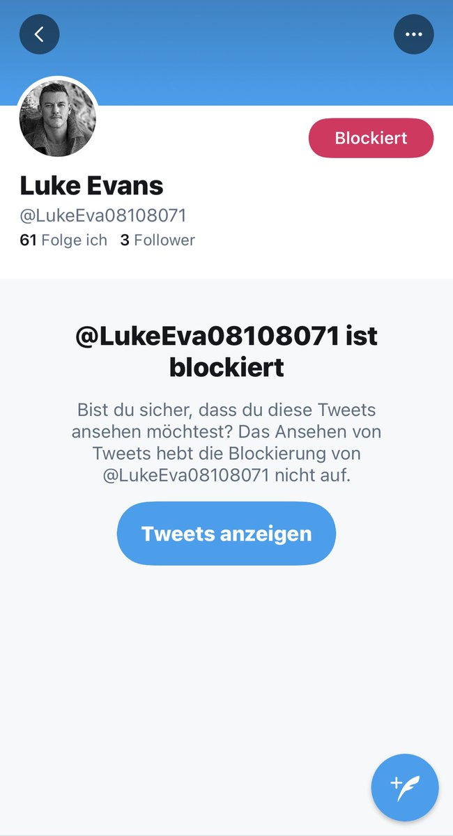 Line00868205's tweet photo. Fake Account... again 😪 @LukeEvans_News https://t.co/bdFDT0Ht68