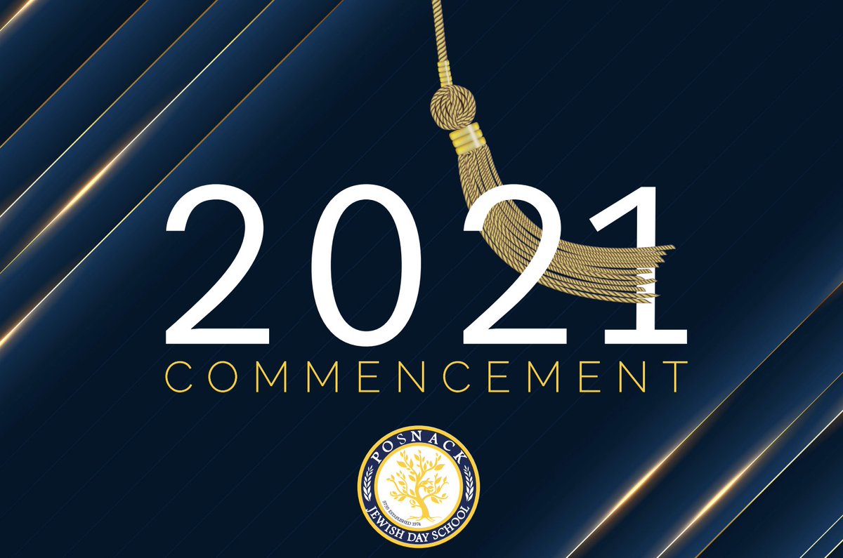 Watch the 20th Annual Posnack School Commencement LIVE. Join us TONIGHT at 7:45 pm to see the Class of 2021 graduate. Check your email for the live stream link. You will not want to miss this special ceremony!