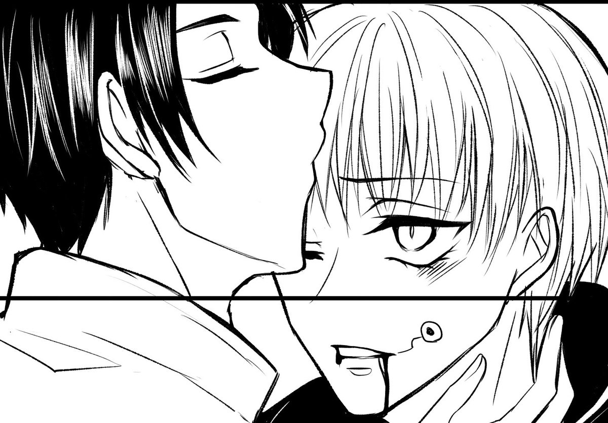キスの日らしいので、描きかけの乙棘からおでこにキッッッスしてるところ抜粋してきた🥳✌🏻 