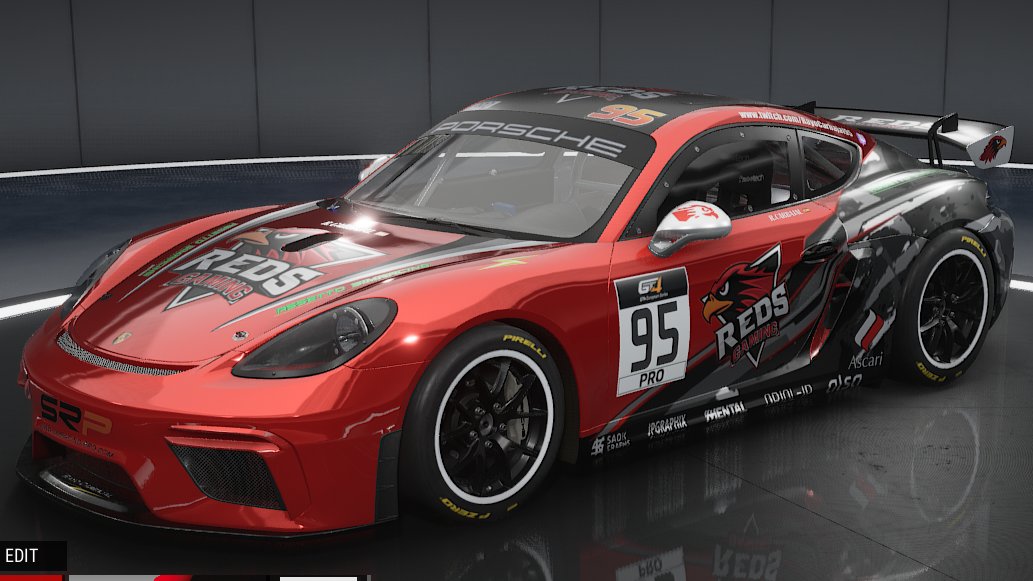 Que tal la skin para el campeonato de <a href="/ASS_Spain/">ASS Racing Team</a>? Vamos a por el campeonato de GT4 en ACC!!! Vamos REDS Gaming!! <a href="/RedsGaming_ESP/">Reds Gaming E.C 🔴</a>