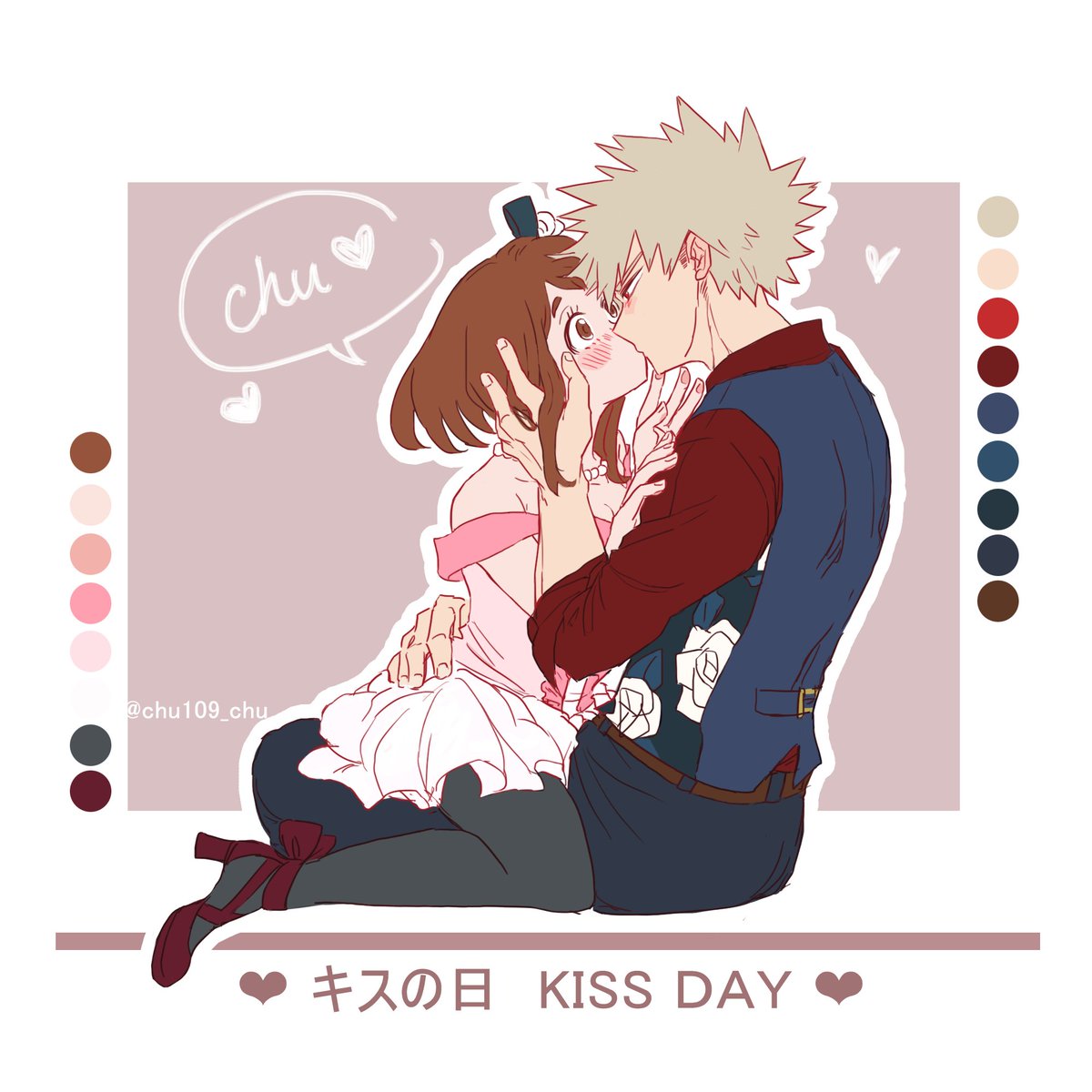 Chu筑on Twitter Kiss Day キスの日 勝茶 Kacchako Chu筑on Twitter Kiss Day キスの日 勝茶 Kacchako