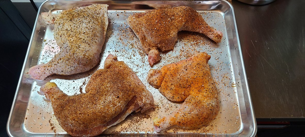 Some legs for the smoker. Lunch is going to be good.