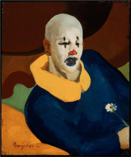 mia_educa's tweet photo. A obra / O artista 
[A Clown, 1929, George Luks] https://t.co/6h5AJgiX1y