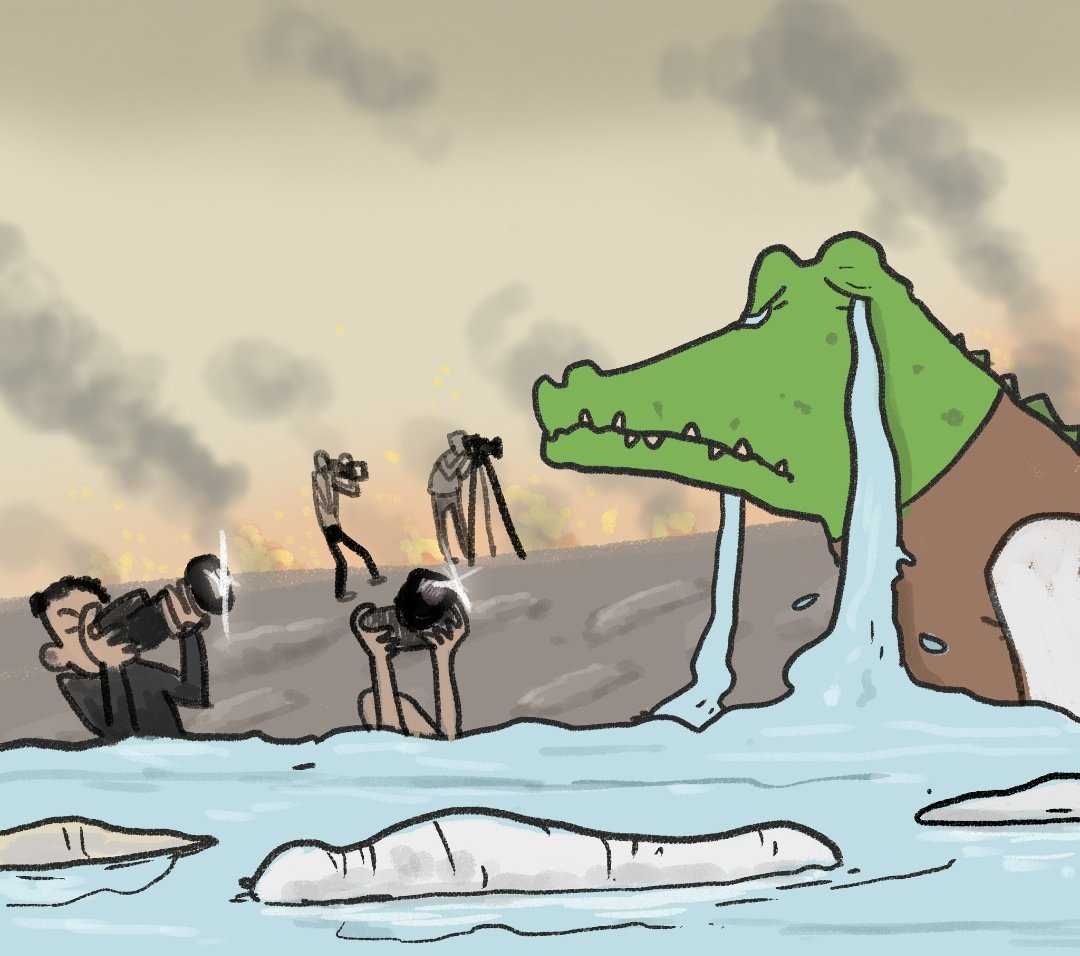 MonisFarhat's tweet photo. Water level in Ganga are raising with all the #CrocodileTears https://t.co/nzq91gNFtO