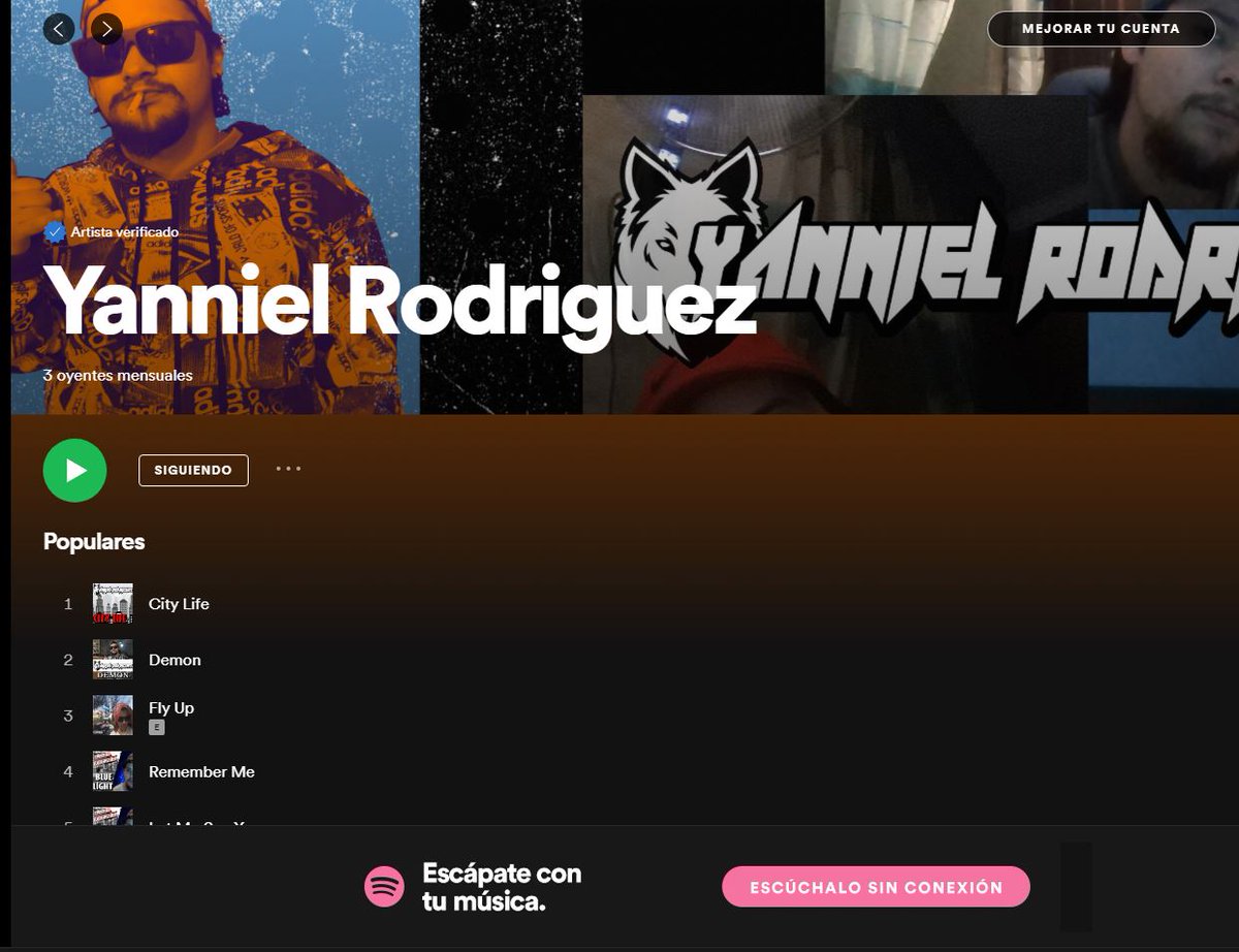 BlackRocksmith's tweet photo. Nuevo aspecto del perfil de spotify + Artista Verificado https://t.co/2krguDMg3h