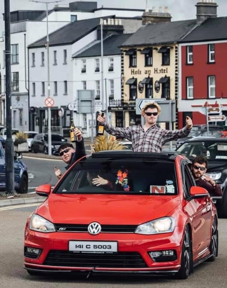 RonanCantSee's tweet photo. As much as I dislike car culture I genuinely can’t describe how much joy this pic from the car meet in Salthill brings me https://t.co/zgtbresM7B