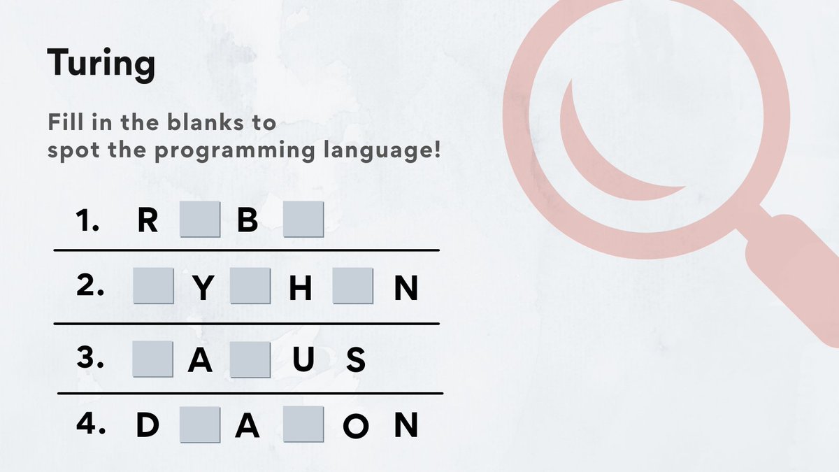turingcom's tweet image. How many #programming languages can you guess from the list?? 🤔 👨💻
Let us know in the comments below! 👇
#CoderLife #CodeFun #CodeContest #ContestTime #ContestAlert #AnswerAndWin #TagAndWin #Contest