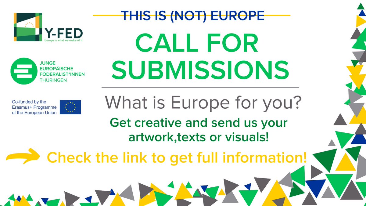 jef.de/wp-content/upl…

“What is Europe?” There is no immediate answer to this question. This is why we want to share different cultural perspectives of a diverse Europe!

We are collecting artworks from young people all around Europe to exhibit them in an online gallery.