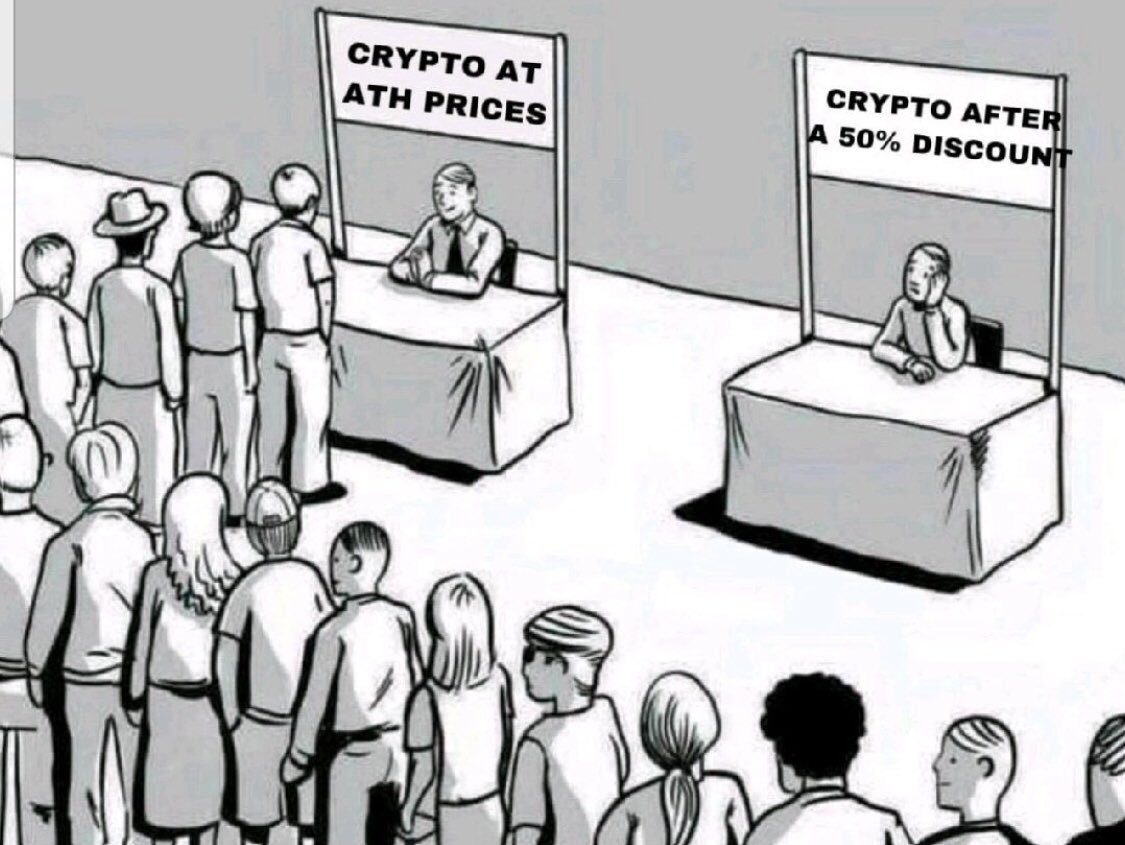 JonJustus's tweet photo. Pretty much sums up crypto right now $btc $eth https://t.co/r9yFdMhxhL