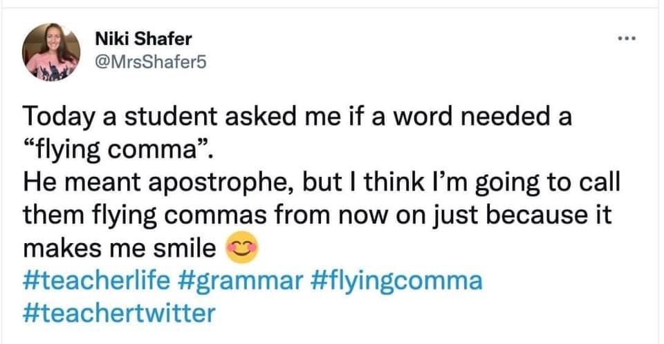 BywaterBooks's tweet photo. Welcome to #SundayFunday. We loved this. We were this. We are this 💘#flyingcomma #publishers 
#grammar #writerslife #authors #WritingCommunity 
(PS - thank you @MrsShafer5 for sharing!) https://t.co/WyNRIZINRM