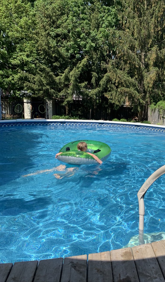 amyllandry's tweet photo. Maya enjoying a refreshing long weekend swim.  @HolyFamilyWdstk https://t.co/hfDeZP9WWm