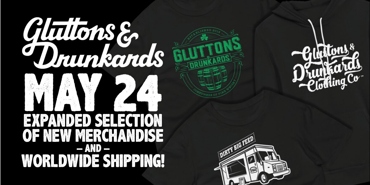 GandDtweets's tweet photo. New tee’s tomorrow!
.
.
.
#foodiesunite #gluttonsanddrunkards #tshirtshop #tees #tshirts #apparel  #glutton #drunkard https://t.co/9LXeh6UWML