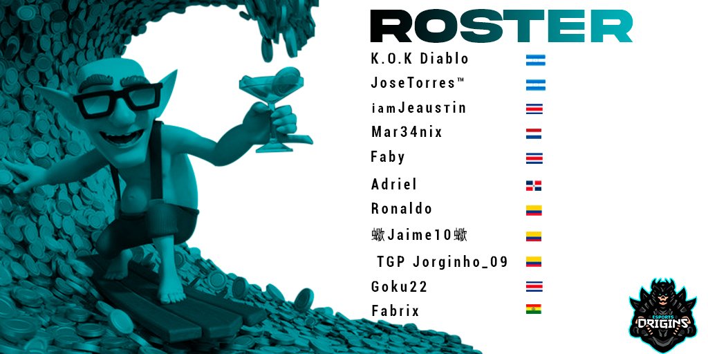 #Roster | PRESENTACIÓN 🤩

Tenemos el honor de anunciar el roster oficial para @Interconti_Cup

🇭🇳 <a href="/6DON6DIABL6/">xXDon ✴️ DiabloXx</a>
🇭🇳 <a href="/JoseTorresCR_/">LeoTorres最強</a>
🇨🇷 <a href="/jeaustin07/">★☆Jeͥⱥuͣsͫτin☆★</a>
🇳🇱 @Mar34nix
🇨🇷 <a href="/faby0930/">Óscar</a>
🇩🇴 <a href="/AdrielEduardo11/">Adriel</a> 
🇨🇴 <a href="/Ronaldocr_col/">🇨🇴𝙍𝙊𝙉𝘼𝙇𝘿𝙊 𝘾𝙍 🇨🇴</a>
🇨🇴 <a href="/Jaime10cr/">Felicilandia :)</a>
🇨🇴 <a href="/Jorginho_0939/">yoryinho</a> 
🇨🇷 <a href="/xGoku22_/">•Goku22•</a>
🇧🇴 <a href="/FabrixGG/">Ｆａｂｒｉ A l v a r e z💉</a>

#GoOrigins