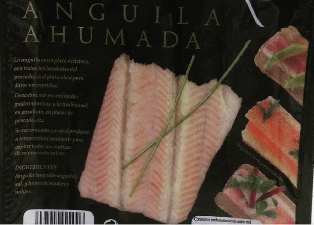 6sentidosjuanu's tweet photo. Excelente, Apetecible, Sabor y Textura unicas, #Anguila #Fresca #Ahumada #6Sentidos #Pescados #Mercamadrid https://t.co/j3JQZ5xsTw