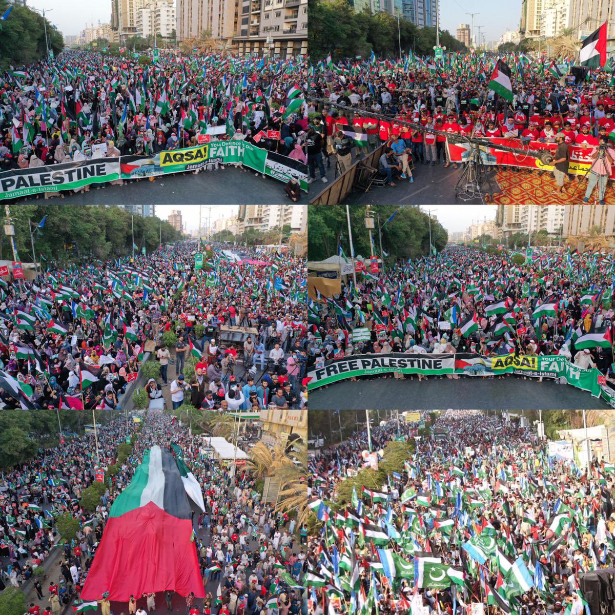 mmasief's tweet photo. کراچی - جماعت اسلامی کے زیراہتمام فلسطین مارچ میں عوام کا ٹھاٹھیں مارتا سمندر

 #PalestineMarch_Pak https://t.co/auSvw94N0A