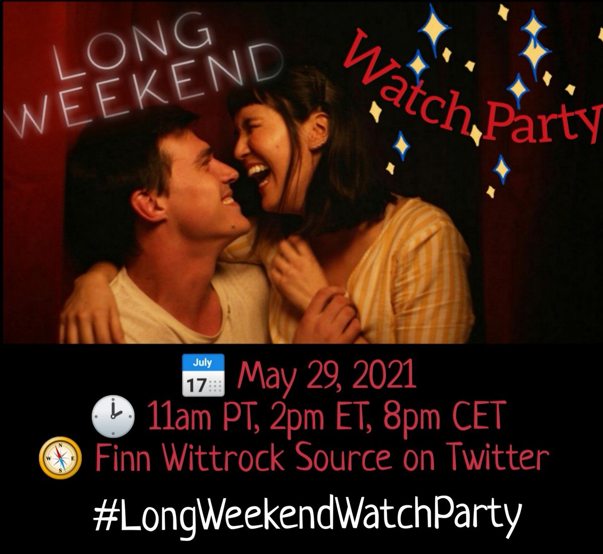 Finn_Wittrock__'s tweet photo. ๐จ Next Saturday ๐จ
Join us for the first official #LongWeekendWatchParty on May 29โผ๏ธ
Let's watch this amazing movie together and chat about it with writer/director @sbasilone!
Please, spread the word!
#longweekendmovie @finnwittrock @LongWMovie @wendimclendonco @dkwittrock https://t.co/NjTPjwlKrL