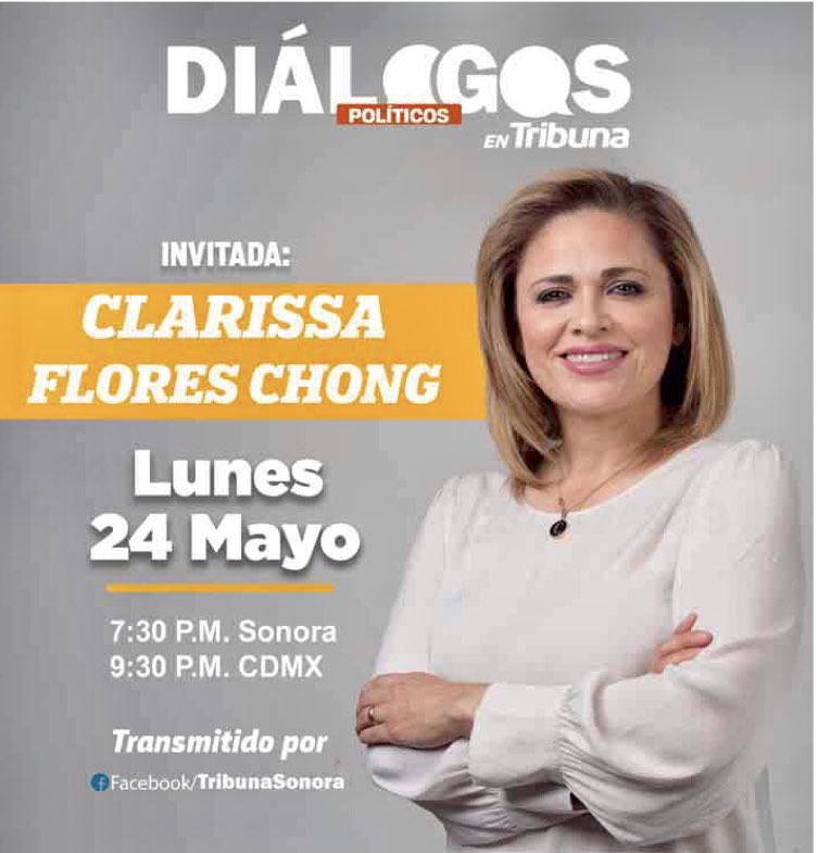LemSainz's tweet photo. @ClarissaFloreCh invitada este lunes por @TribunaSonora https://t.co/zuQ3ml9hVo