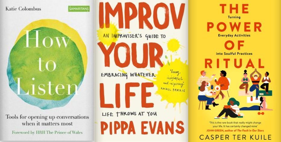 SundayA_London's tweet photo. This month's bestsellers on our Bookshop page are Improv Your Life by @IAmPippaEvans, The Power Of Ritual by @caspertk and How To Listen by @katiecolombus, which together fit nicely with the Sunday Assembly #LiveBetter #HelpOften #WonderMore ethos.
https://t.co/K2XUEOIoux https://t.co/XdBiy17brl