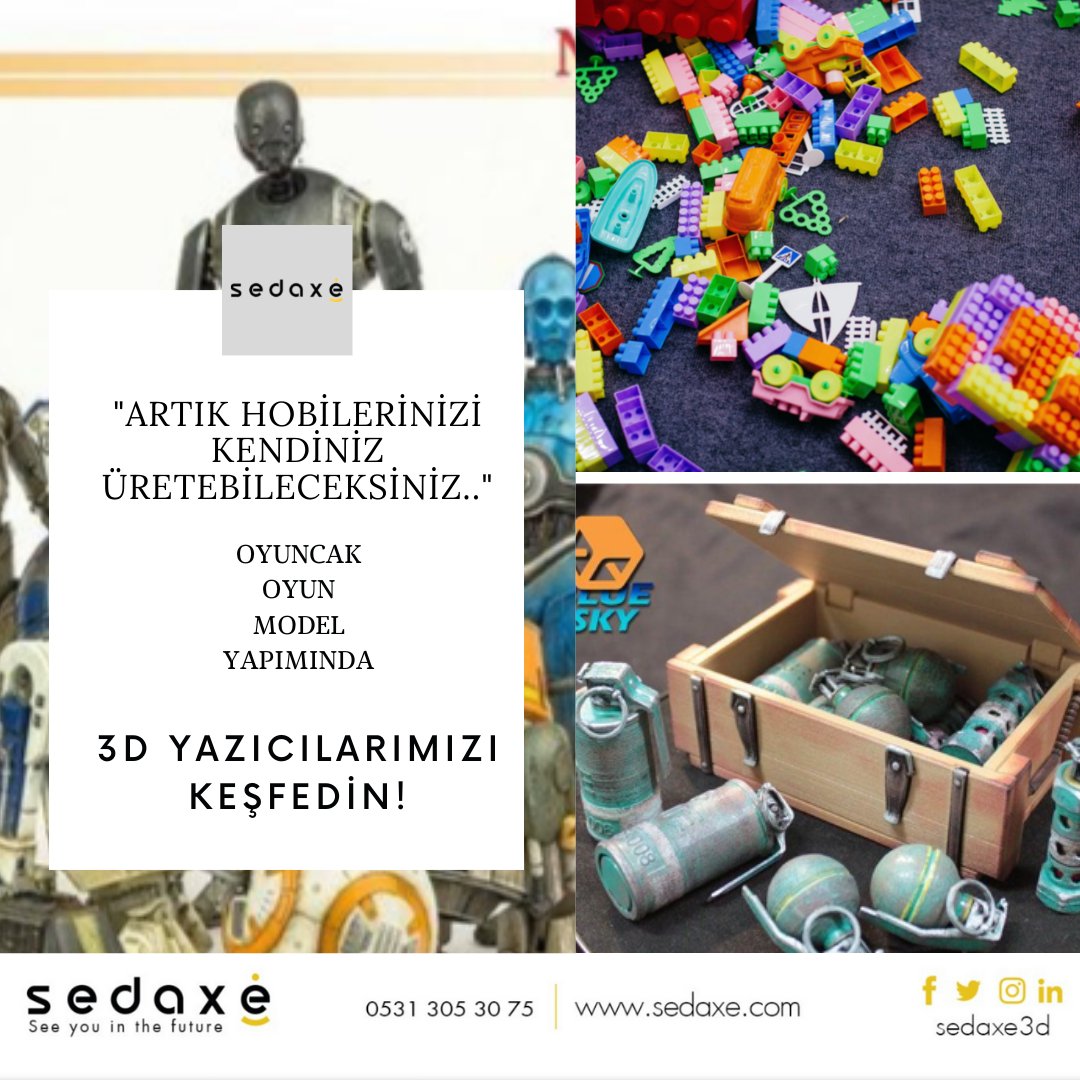sedaxe3d's tweet photo. Şimdi hobilerinizi 3D yazıcılarımız ile nesnelere dönüştürün!
Yazıcılarımıza https://t.co/AgdmmyvUD2 üzerinden ulaşabilirsiniz.
#3dtarayıcı #3dbaskı #3dyazıcı #COVID19tr #3dmodeller #mekatronik #mühendis #mimar   #meb #eğitim #medikal #takılar #oyuncaklar #oyun  #hobidunyasi https://t.co/NPQKd0UxKi