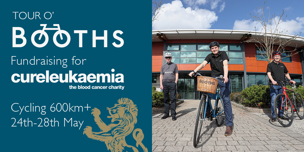 Booths Supermarket (@boothscountry) on Twitter photo Our fundraising Tour O'Booths starts TOMORROW 🚲
Our team of amateur cyclists are cycling over 600km 24th-28th May to raise money for <a href="/CureLeukaemia/">Cure Leukaemia</a> and we'll be updating on their progress daily, so keep an eye out 👀
Find out more> fal.cn/3fzQJ Our fundraising Tour O'Booths starts TOMORROW 🚲
Our team of amateur cyclists are cycling over 600km 24th-28th May to raise money for <a href="/CureLeukaemia/">Cure Leukaemia</a> and we'll be updating on their progress daily, so keep an eye out 👀
Find out more> fal.cn/3fzQJ