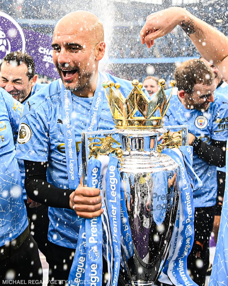 X 上的ESPN FC：「Three Premier League titles in four years. Pep Guardiola is  dominating English football 👑  / X