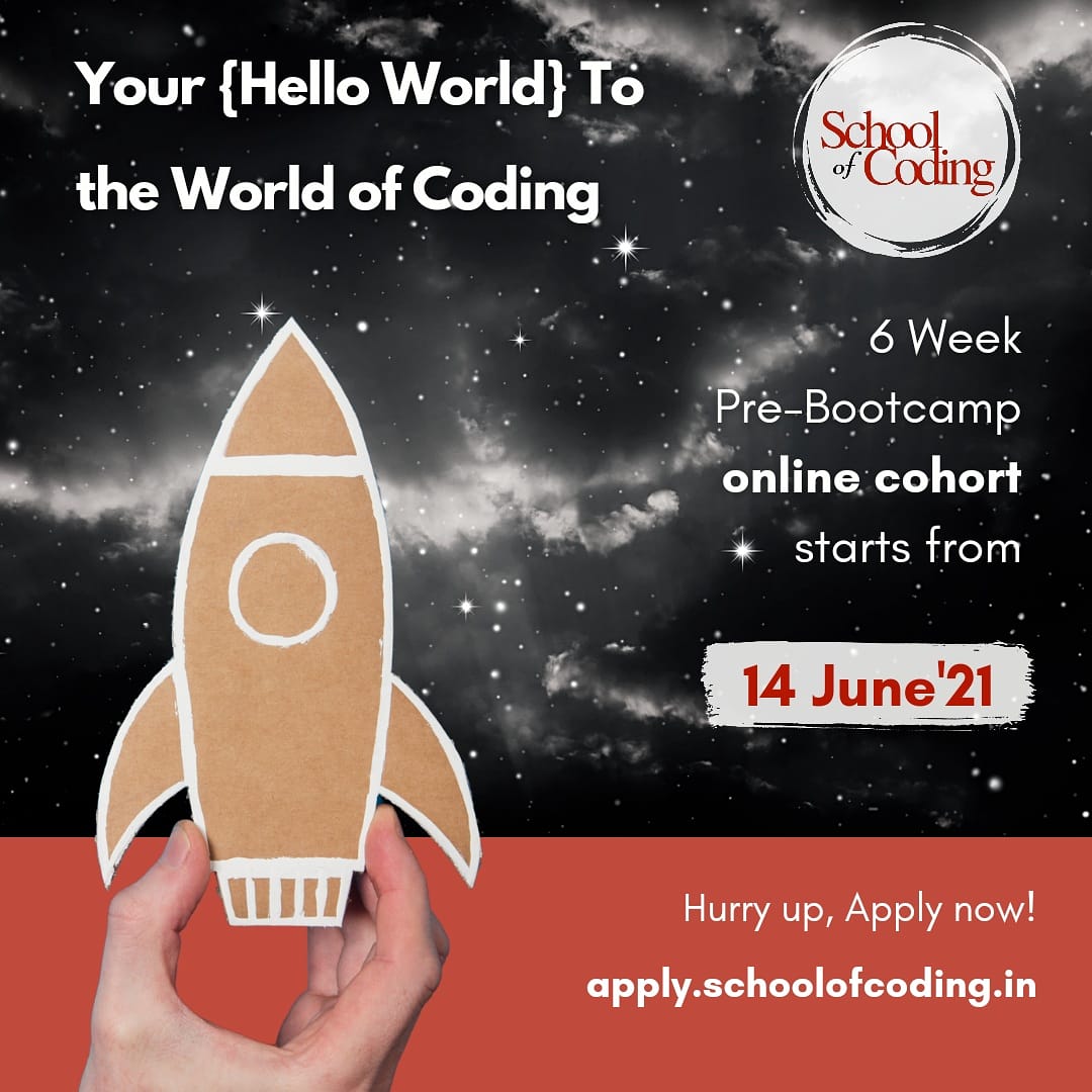 schoolof_coding's tweet image. Start your coding career with us!
Apply now!👇
apply.schoolofcoding.in/register
.
.
.
.
.
.
.
.
.
.
.
.
#CodeNewbie #learntocode #howtocode #coder #computerscience #fullstack #datastructures #mern #github #india #future #elonmusk #covid #apple #technology #engineering #google #webdesign