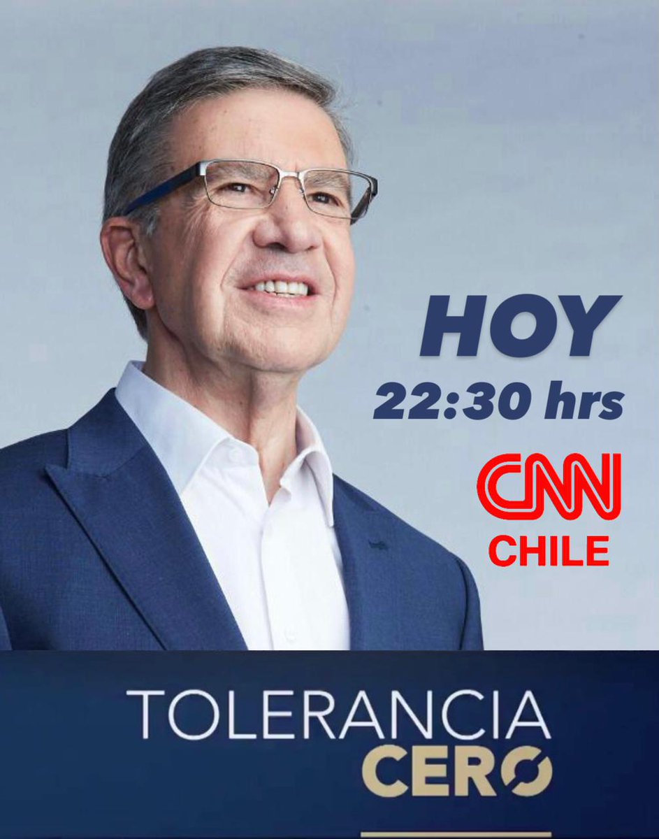 LavinPresidente's tweet photo. Hoy a las 22:30hrs. Acompañemos a nuestro futuro Presidente @LavinJoaquin en #ToleranciaCero de @chilevision .
#LavínPresidente #UnSoloChile 🇨🇱 https://t.co/aT9ADpMDSa