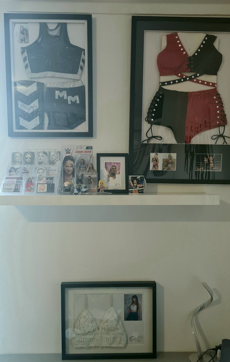 my wrestling memorabilia! not the final place for Alicia but it will work for now.
Toni Storm, <a href="/MMckenzieWWE/">Millie Mckenzie</a> and <a href="/AliciaAtout/">Alicia Atout-Friedman</a>