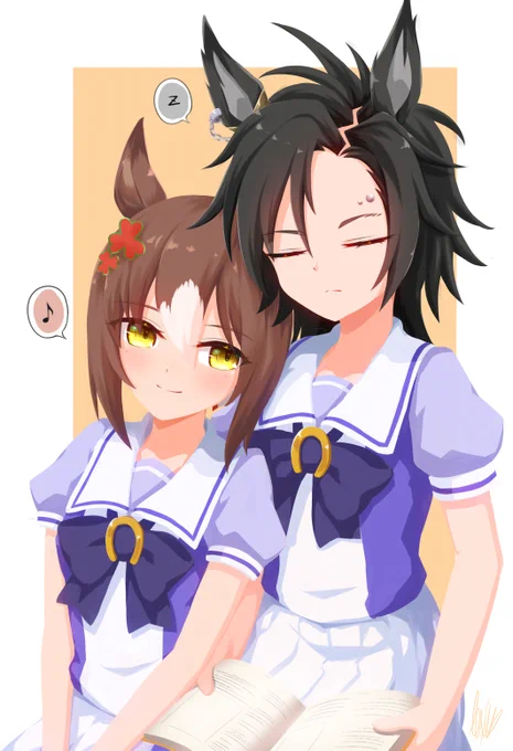 エアシャカールとファインモーション
#ウマ娘 