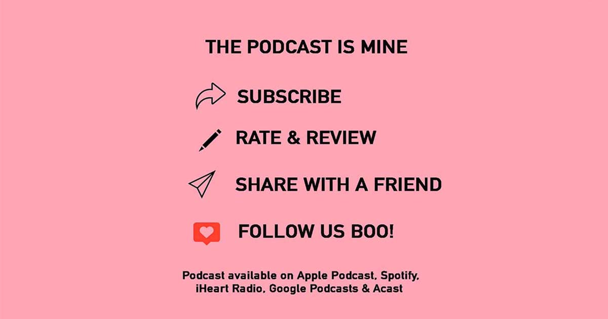 PodcastIsMine's tweet photo. The Podcast Is Mine (#TPIM)
ποΈA pop culture + lifestyle #podcast
πββοΈNew episode every Monday at 00.00 GMT
π§ WHERE TO LISTEN π§
#Apple - https://t.co/W11kqUHAZJ
#Spotify - https://t.co/M4FJSRjtiv
#GooglePodcasts - https://t.co/mzITSCLLuI
#Acast - https://t.co/9FxGKZgnOg https://t.co/s0L6AhOcv2