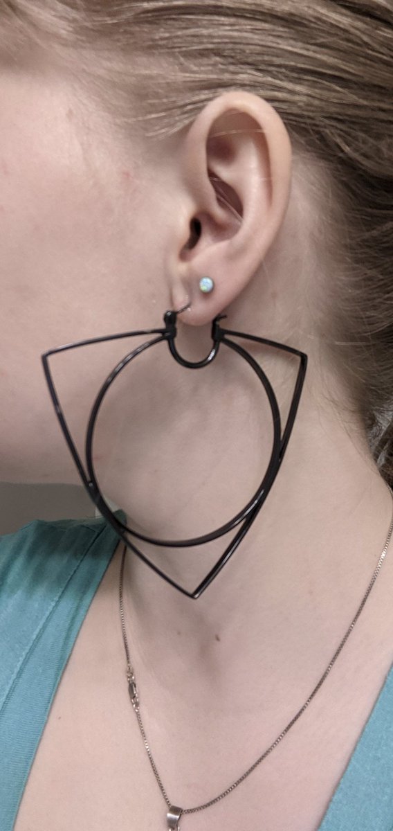 WhitneyKing96's tweet photo. @christer28 I spent $160 on a pair of earrings I will never wear. They are sterling silver covered in gun metal, &amp; are  so heavy they pull my ears down and it's noticably awkward. I wanted to be spontaneous...but was just stupid 😁 https://t.co/scDSgR6rQS