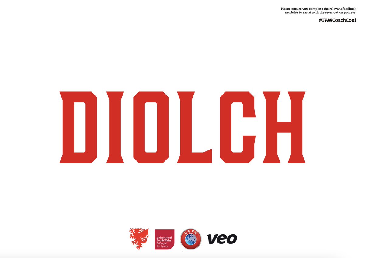 🏴󠁧󠁢󠁷󠁬󠁳󠁿 FAW NATIONAL COACHES CONFERENCE 2021

👏🏻 A huge thanks to all the speakers and candidates who played a part of making our first online #FAWCoachConf a success. 

❤️ Your innovation drives us towards our vision of Wales being a world class coaching nation.