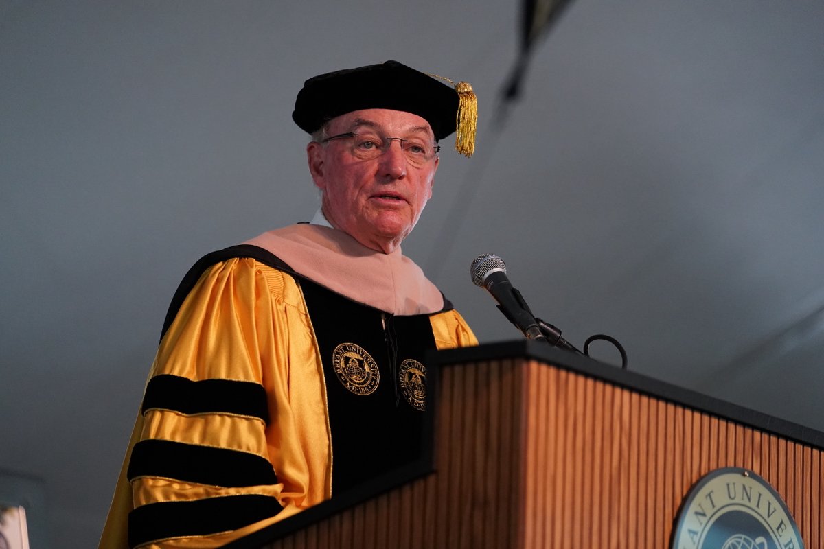 BryantUniv's tweet photo. βNo speaker who has ever spoken to a Commencement audience knows better the character of this graduating class. I will always cherish the memories that we had with you." -@BryantUprez #BryantGrad2020 https://t.co/jGqz6ESaVX