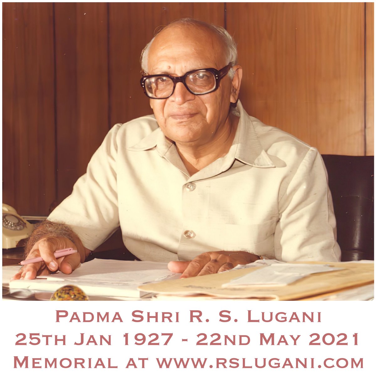 Loved by his students, teachers and family, my grandfather Shri R. S. Lugani has moved on from this world. He lived a good life and helped his students at Delhi Public School &amp; Gurugram Public School achieve their dreams.

Tributes at rslugani.com