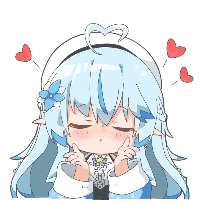 #LamyArt
#らみらいぶ 

雪民だけにちゅうするラミィちゃん☃(妄想) 