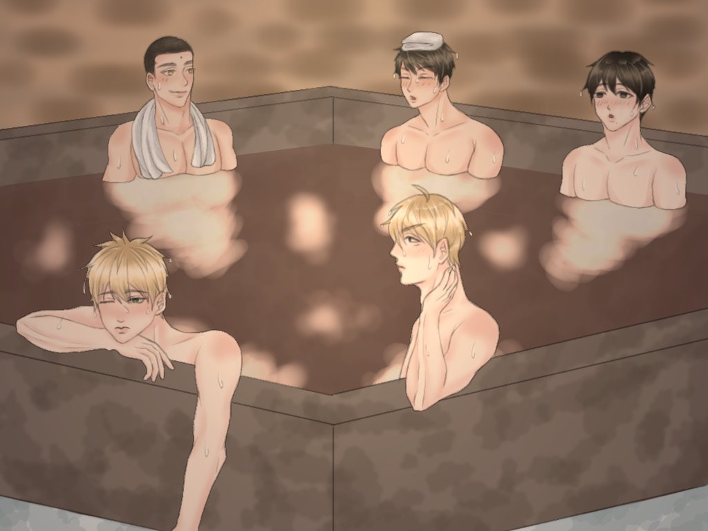 KHS_Ryohei's tweet photo. #KHS2A_Onsen
(เด่วกิ้นเหงา แต่ฉันยังวาดไม่เสร็จ😢

แท็กเทนชิไม่ได่ เส้าฟะ) https://t.co/PKhFjnLYY5