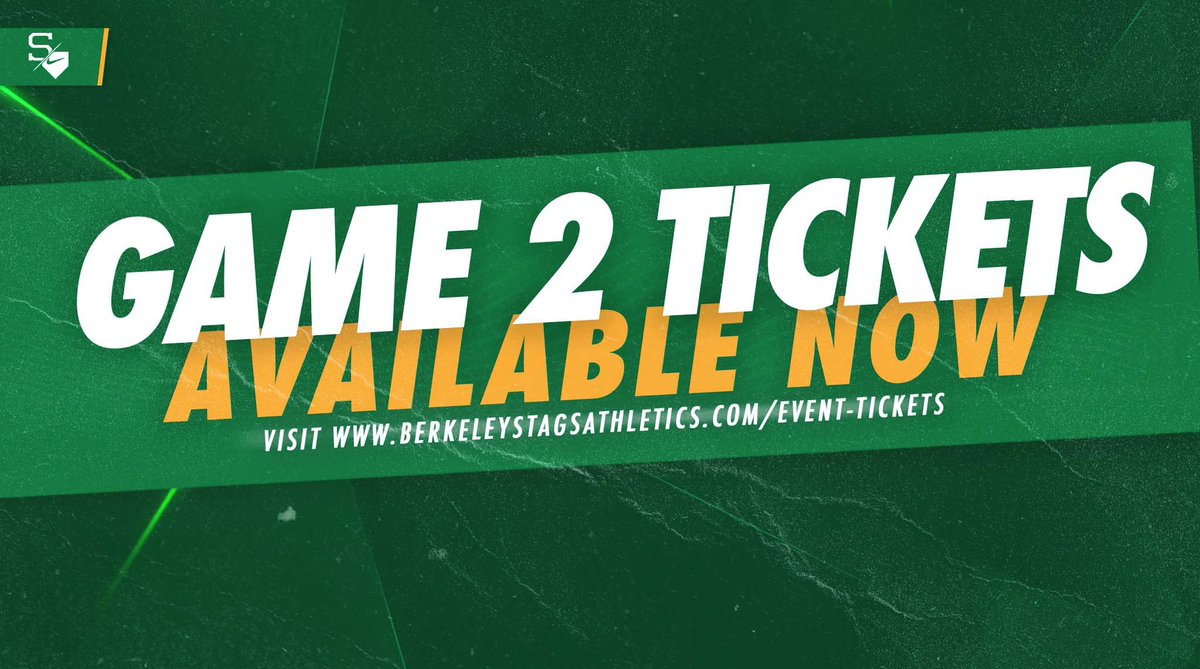SummervilleBase's tweet image. AVAILABLE NOW: Get your tickets to Wednesday’s Game 2 now!

 berkeleystagsathletics.com/event-tickets

@Wave_Athletics | @SummervilleWave