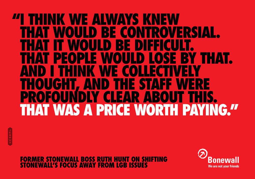 AnneBonnysKat's tweet image. #StoneFall have set LGB rights back decades. If this occurs it will be as a direct result of #StoneFall policy since 2014 when T was added. Was it a price worth paying? 
#StonewallOut
#StoneWallLawOut