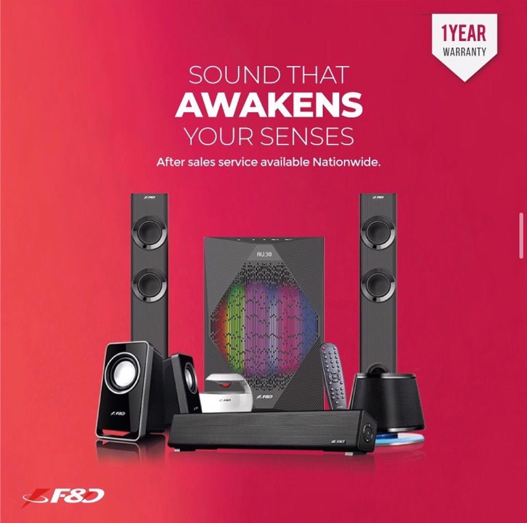69agencyLtd's tweet photo. You can never go wrong with F&amp;D speakers. Whether it is an indoor function or outdoor 

F&amp;D speakers redefines your music experience. The speakers come with a one year warranty. Contact @fanddnigeria to get yours. 

#TheUltimateSound https://t.co/lLzFwQAvKd