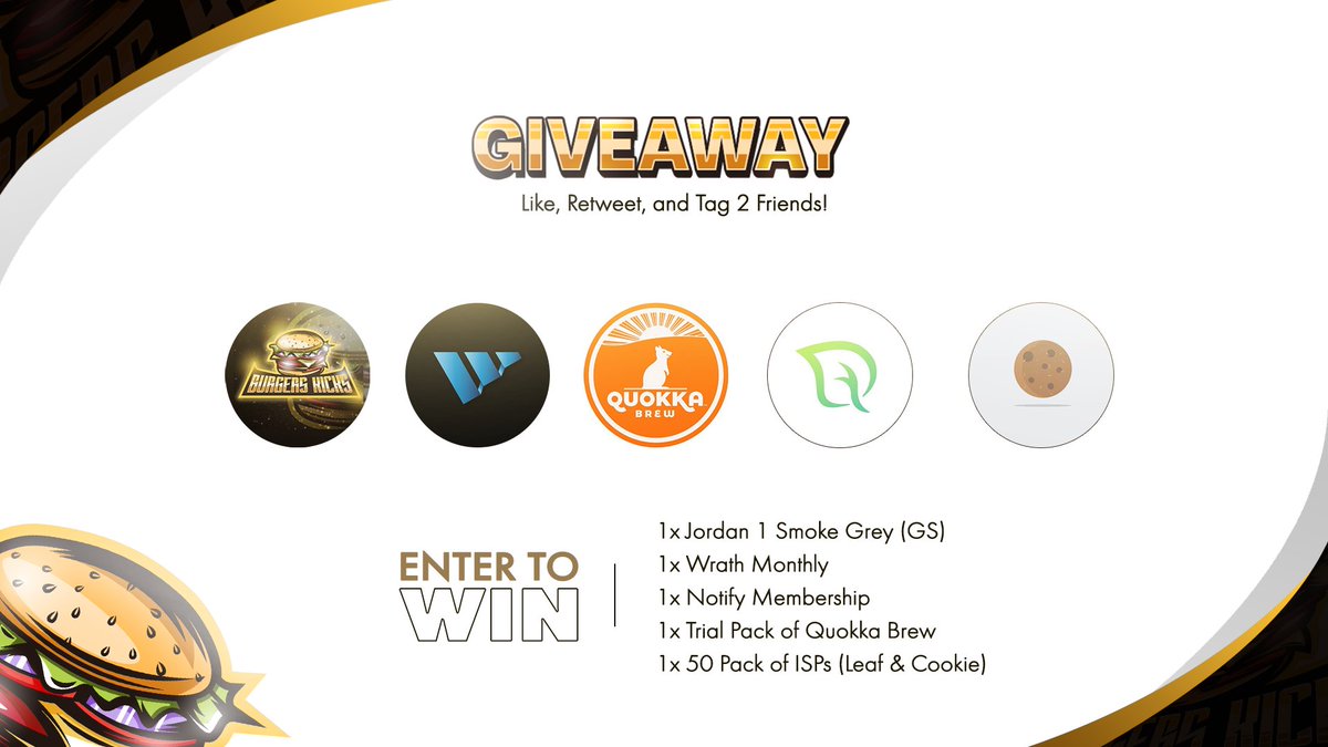 Ricky (@burgerskicks) on Twitter photo 🍔🚨5,000 Subscriber Giveaway🚨🍔
Thank you all for the support!
How To Enter:
- Like, RT, Tag 2 Friends
- Follow <a href="/BurgersKicks/">Ricky</a> @wrathsoftware <a href="/QuokkaBrew/">Quokka Brew</a> <a href="/CookieProxies_/">CookieProxies</a> @Leafproxies
- Sub to my YouTube: (youtube.com/BurgersKicks)
-PRIZES-
Listed in Graphic!
Ends in 48 Hours 🍔🚨5,000 Subscriber Giveaway🚨🍔
Thank you all for the support!
How To Enter:
- Like, RT, Tag 2 Friends
- Follow <a href="/BurgersKicks/">Ricky</a> @wrathsoftware <a href="/QuokkaBrew/">Quokka Brew</a> <a href="/CookieProxies_/">CookieProxies</a> @Leafproxies
- Sub to my YouTube: (youtube.com/BurgersKicks)
-PRIZES-
Listed in Graphic!
Ends in 48 Hours