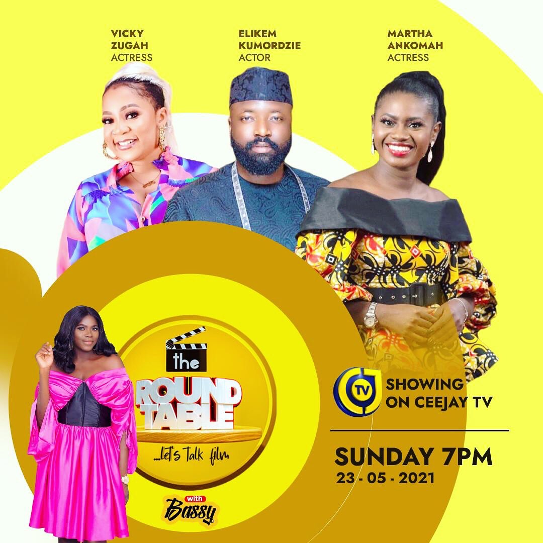 ceejaytv_gh's tweet photo. ANOTHER HOT TABLE WITH BASSY AND THE ACTORS!!! 
THIS WEEK ON THE ROUND TABLE WITH BASSY... JOIN US THIS SUNDAY 7PM SHARP ON CEEJAY TV 📺  ALSO JOIN THE LIVE STREAMING ON FACEBOOK AND YOUTUBE AT CEEJAY TV and #letstalkfilm 🎬 https://t.co/W05MAUeLTd